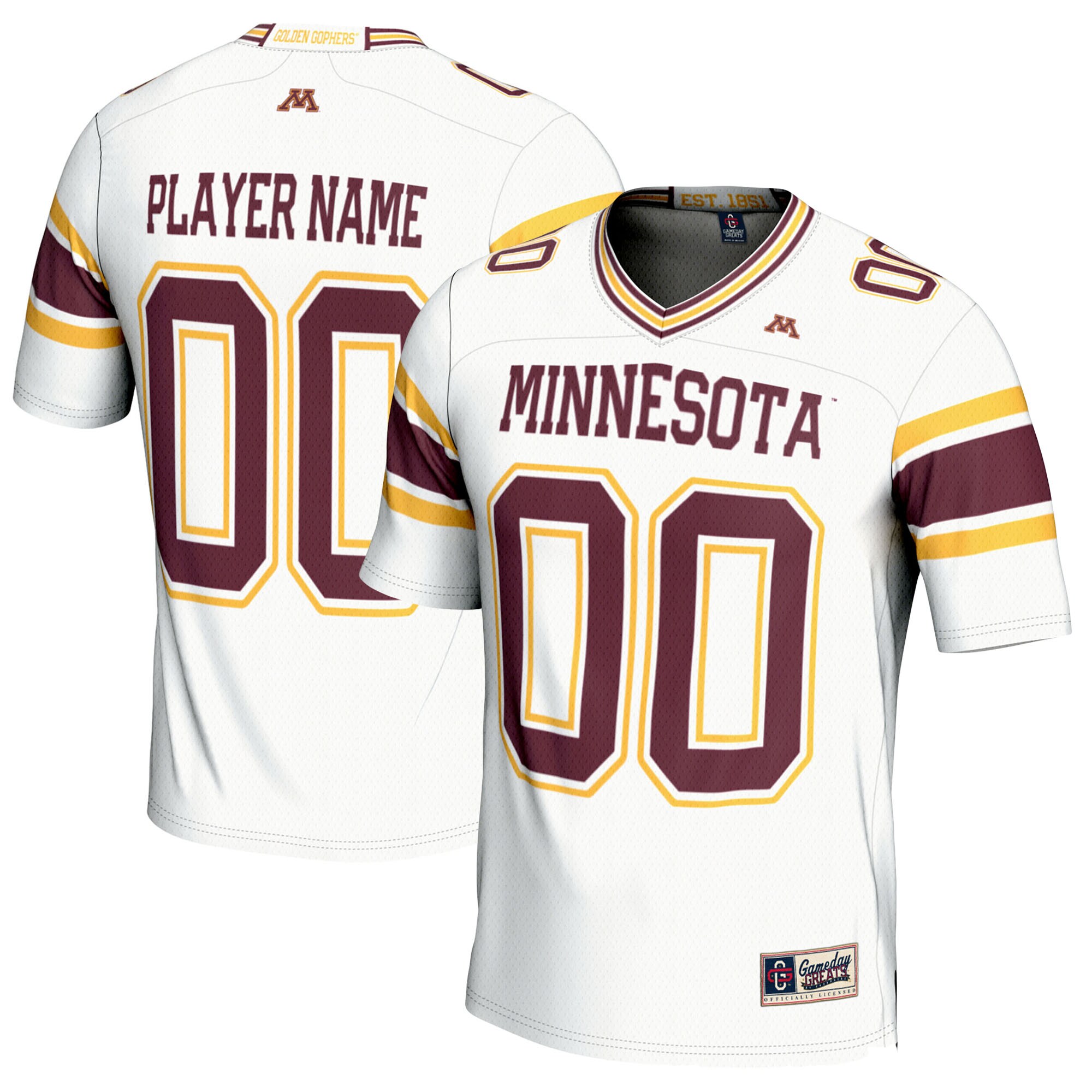 [NJP] Minnesota Golden Gophers GameDay Greats NIL Pick-A-Player Football Jersey - White