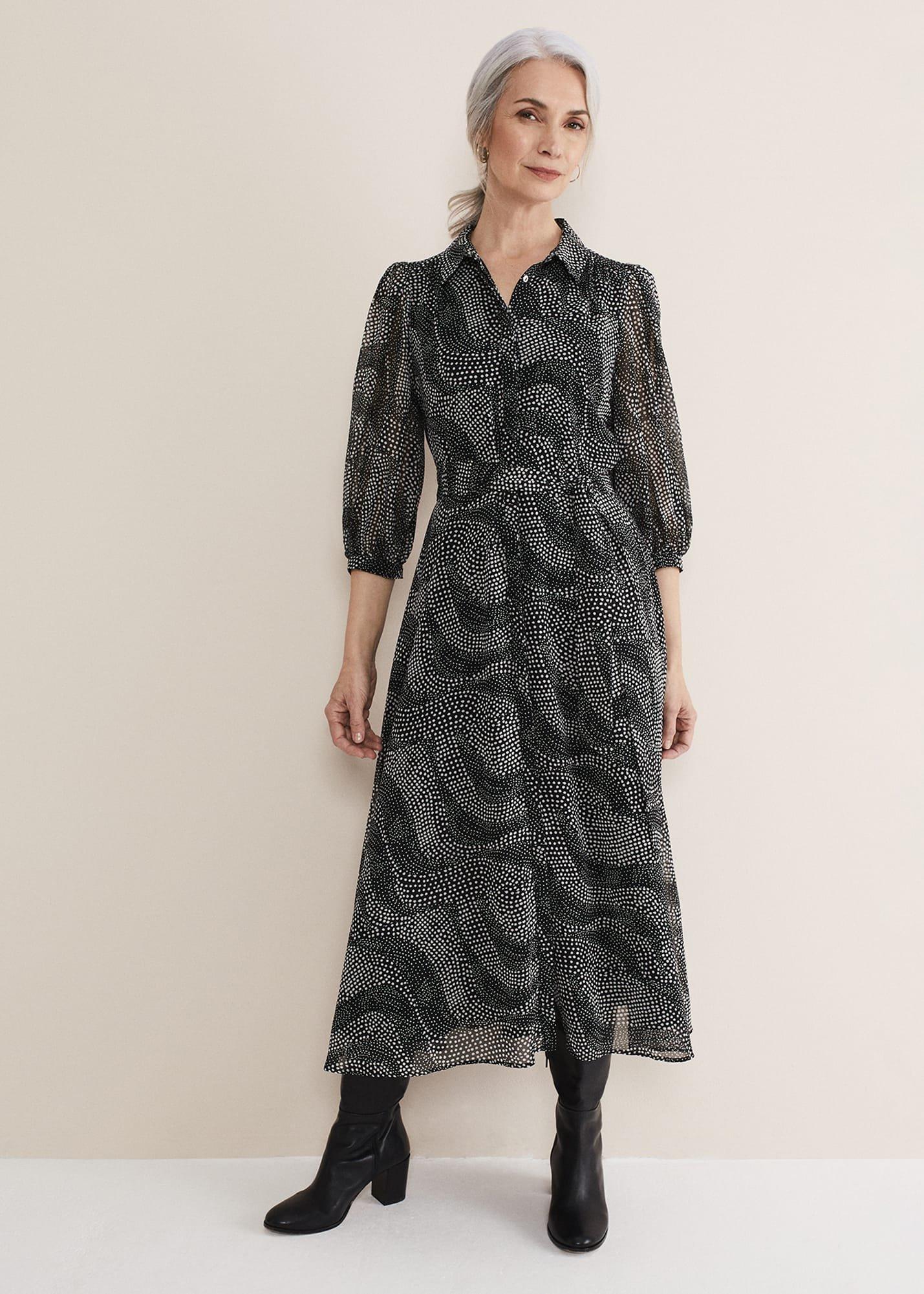 Miriam Chiffon Shirt Midi Dress
