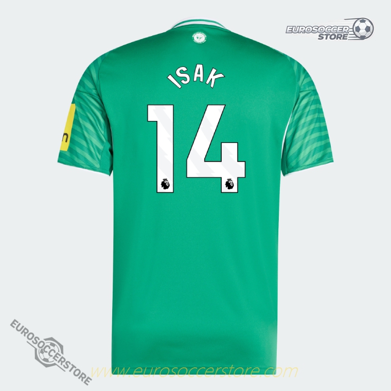 Newcastle United 25-26 Season Away Jersey with ISAK 14 Printing