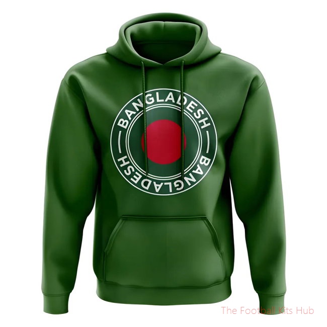 Men Bangladesh Football Badge Hoodie (Green)
