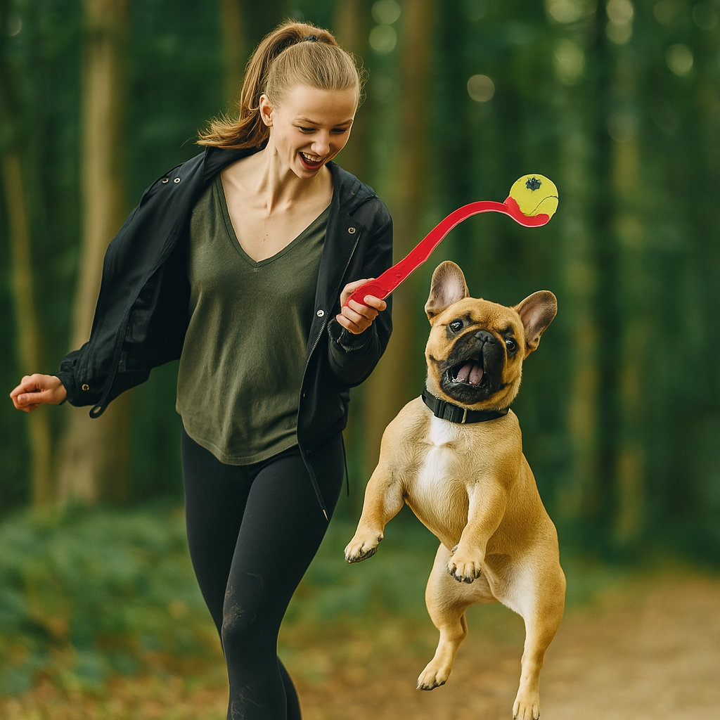 Launcher – Long-range Tennis Thrower Toy With Ball For French Bulldogs