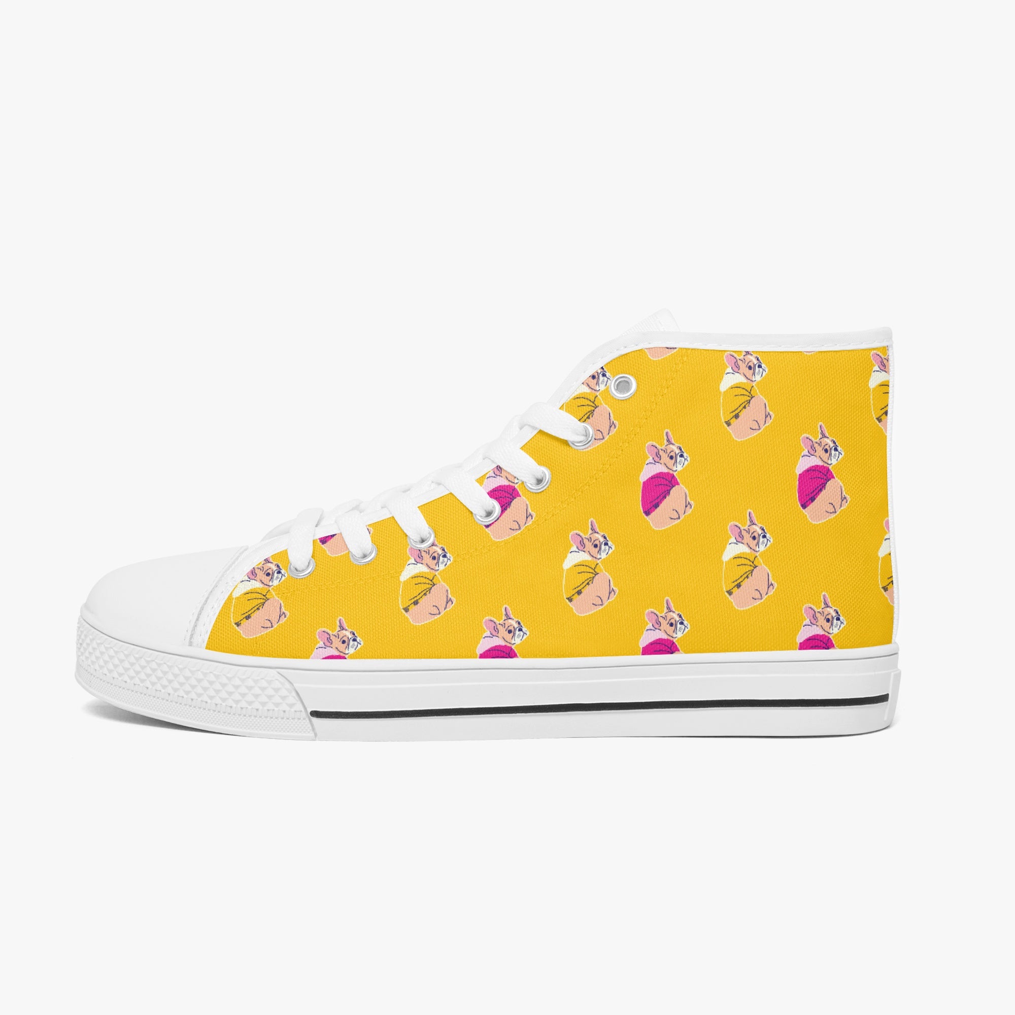 Papi - Frenchie Lover Classic High-top Canvas Shoes Indoor Comfort