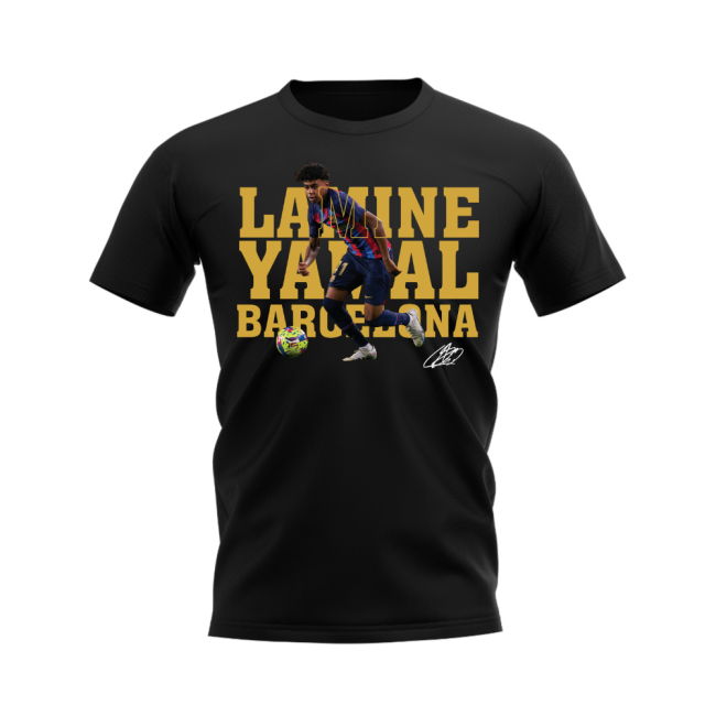 Lamine Yamal Barcelona Player Tee (Black) - Supporter Essential - Y...