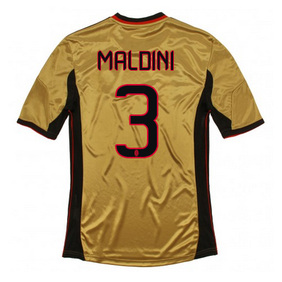 Premium Quality 1314 AC Milan 3 Maldini Third Golden Jersey