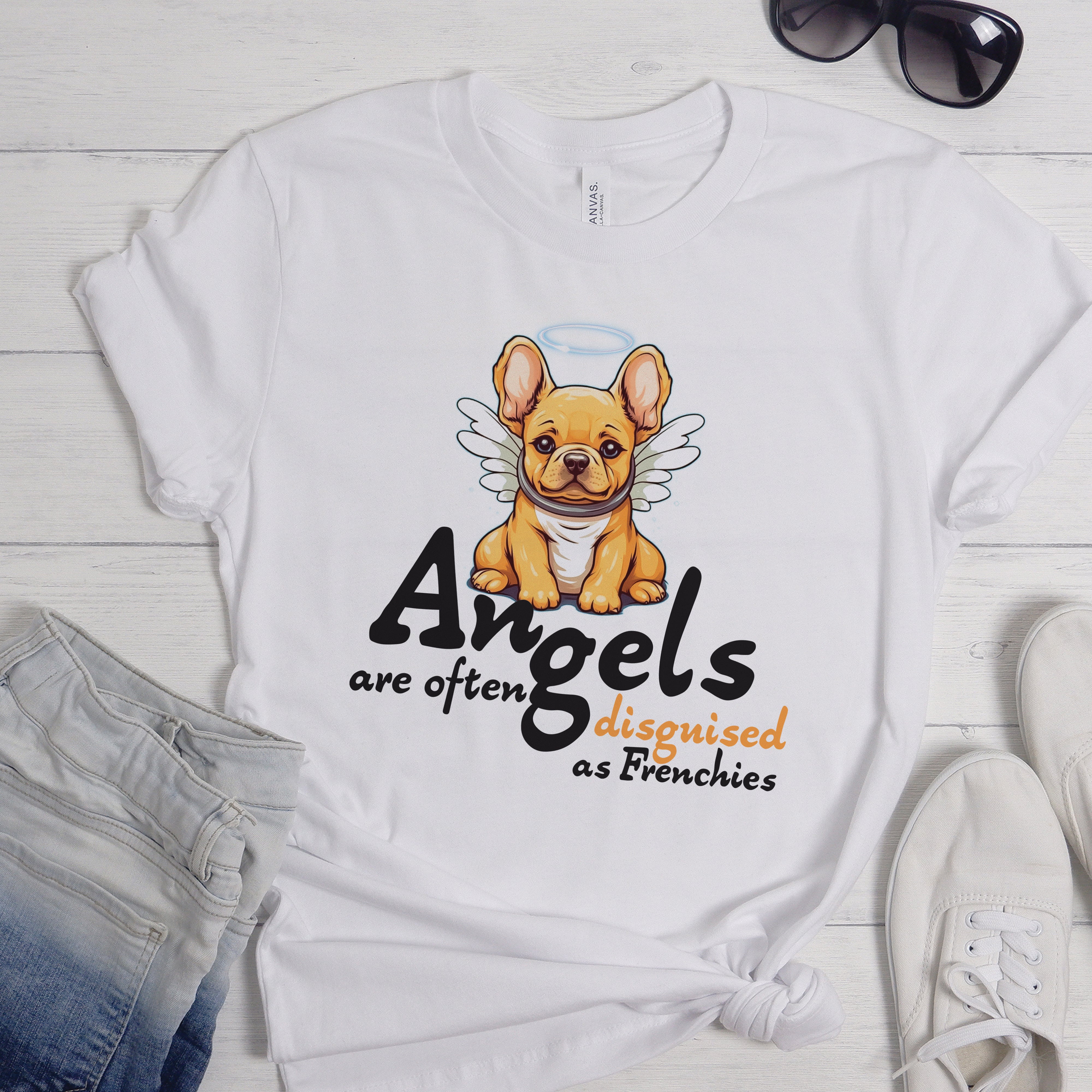 Chic French Angelic Style - Trendy Unisex T-shirt Indoor Comfort
