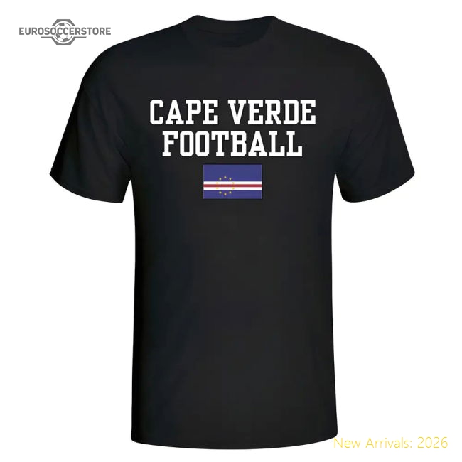High-quality Cape Verde Football T-shirt - Black - Official Design