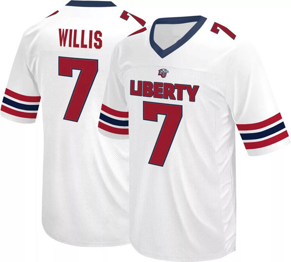 Men's None #7 Malik Willis White 2024 official college football Jersey