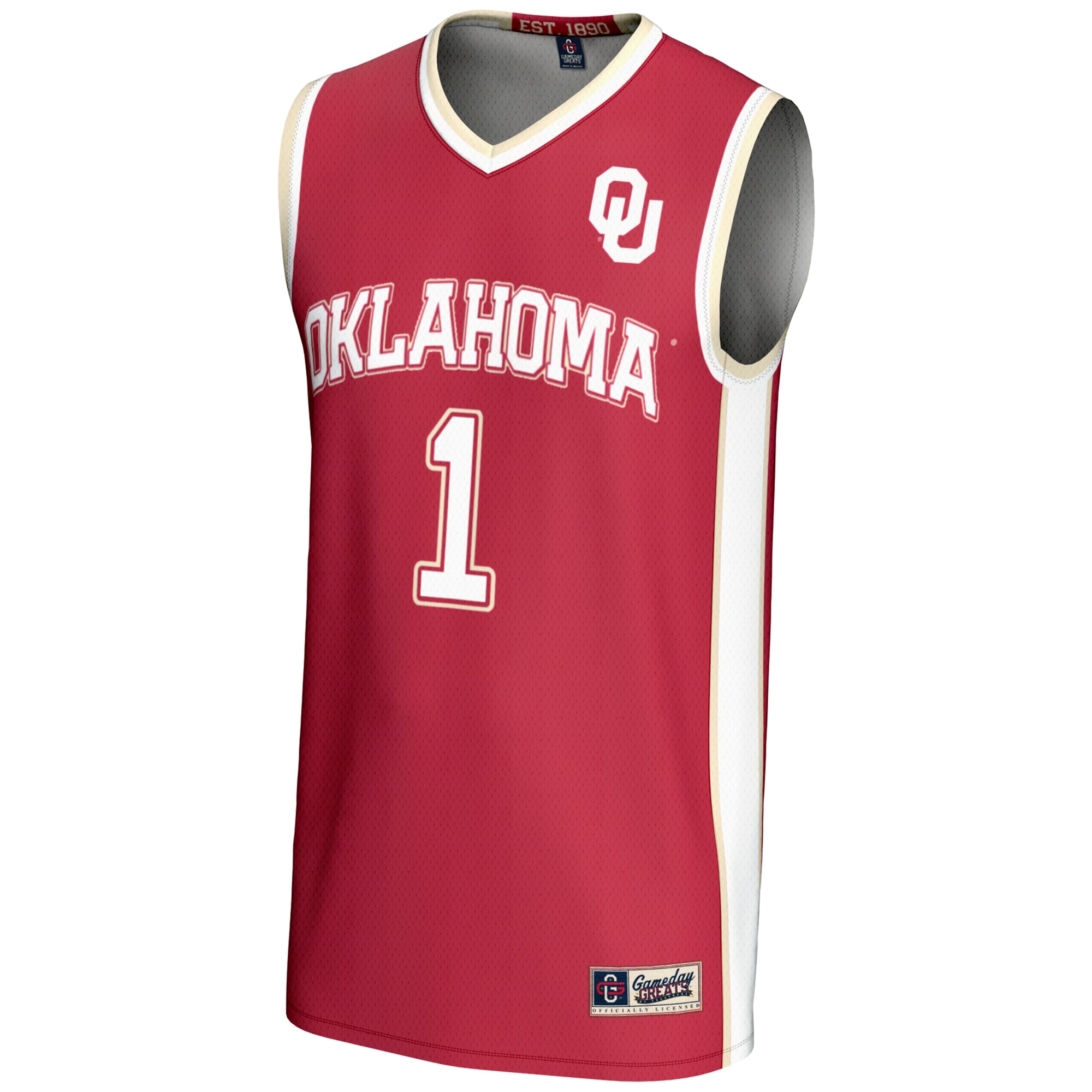 [NJP] Oklahoma Sooners GameDay Greats Youth Lightweight Basketball Jersey - Crimson