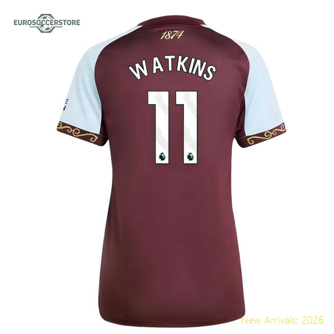Aston Villa Womens Watkins Chic Jersey Advanced Textile Breathable