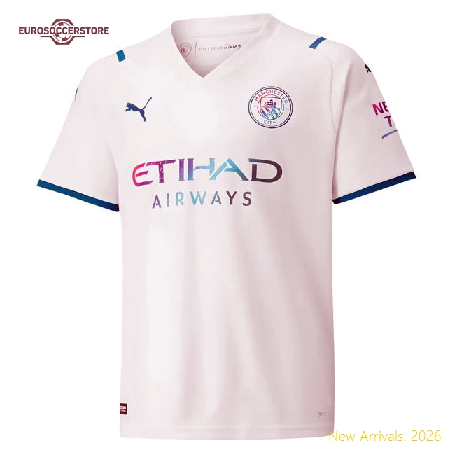 2021-2022 Man City Kids Safe Jersey Performance Fabric