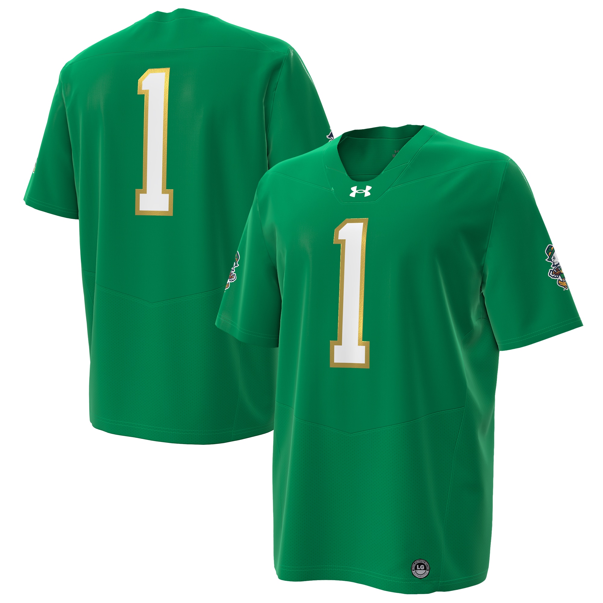 [NJP] Notre Dame Fighting Irish Irish Wear Green Football Replica Jersey - Kelly Green