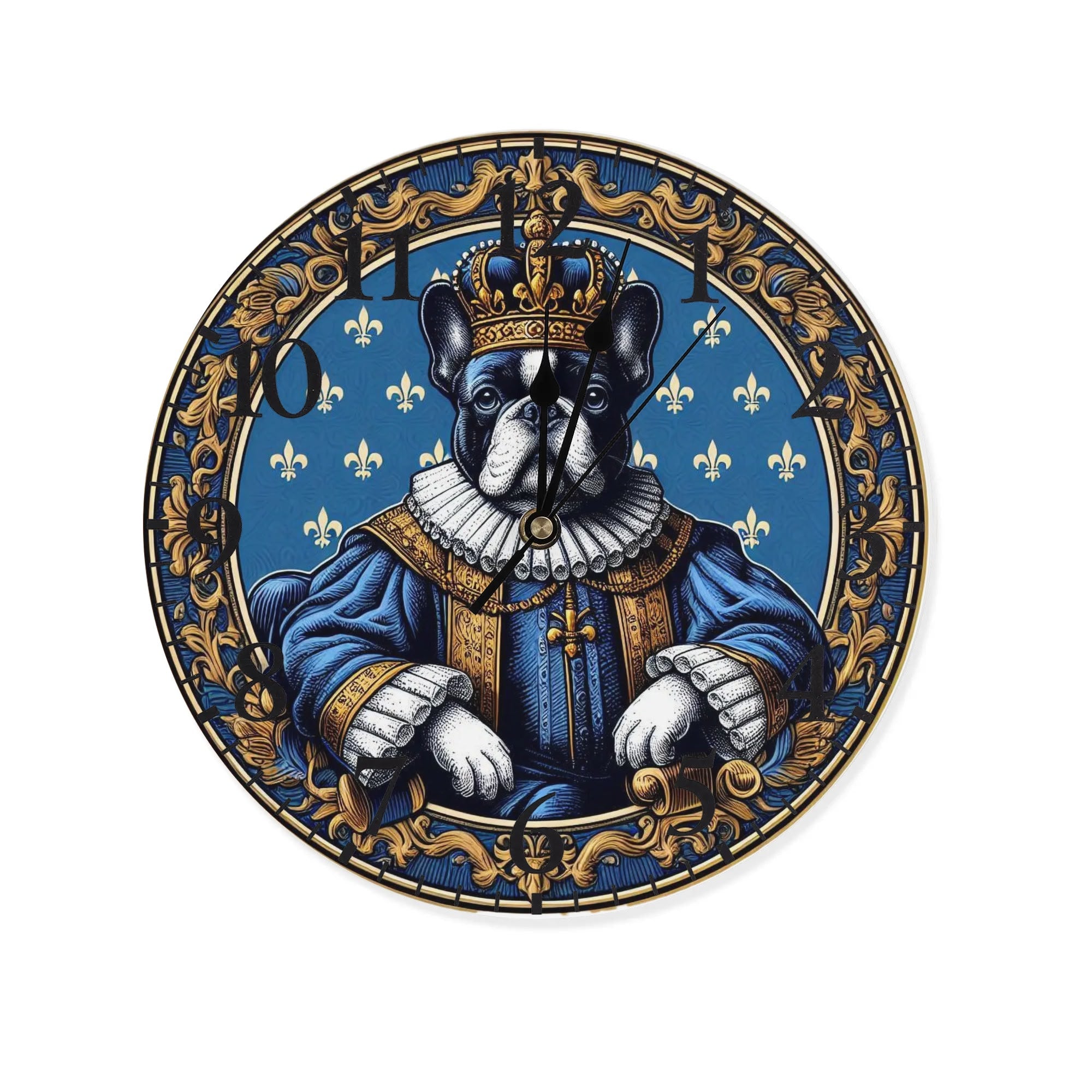 French Bulldog Coco Frameless Wall Clock Frenchie Pet Item