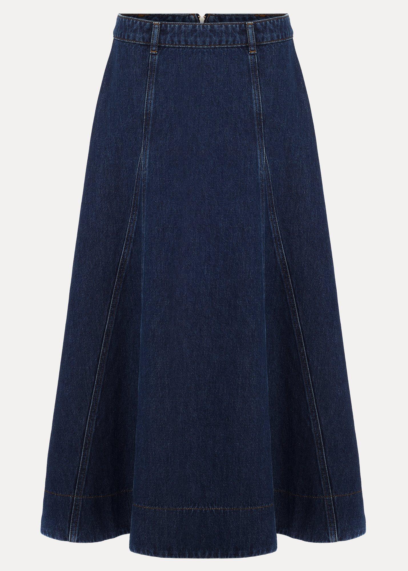 Thea Denim Midi Skirt