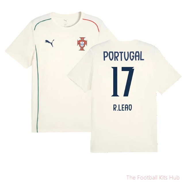 2025-2026 Portugal Casuals Tee (Sugared Almond) (R.Leao 17)
