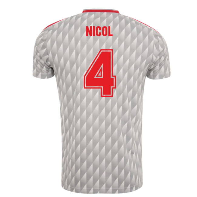 Authentic 1989-1991 Liverpool Away Candy Retro Shirt (nicol 4)