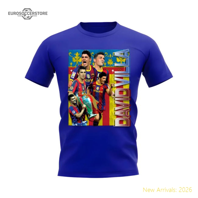 Elite David Villa Blaugrana Bootleg T-shirt (blue) - Fantastic Value