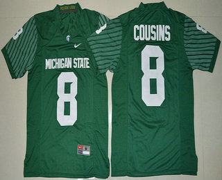 Men's None Green 2016 official licensed Kirk Cousins #8 replica Jersey