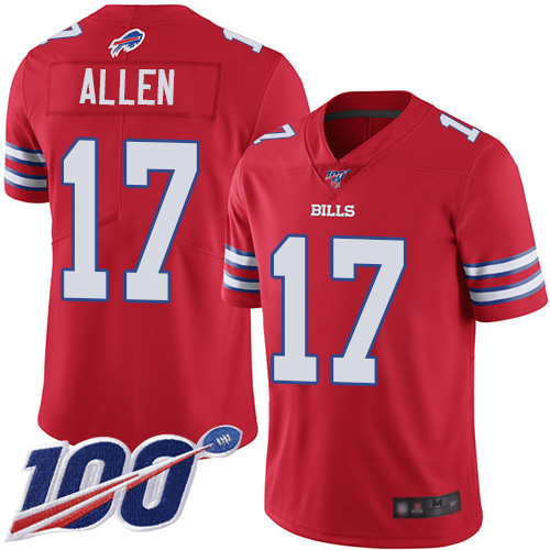 Official NFL Buffalo Bills #17 Josh Allen Red Limited Jersey