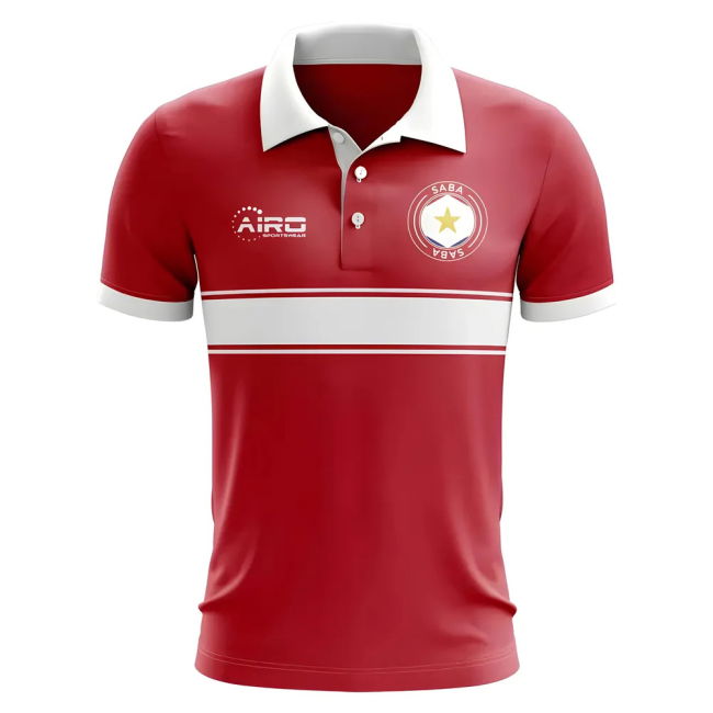 Cup Saba Concept Stripe Polo Shirt (Red) Kit National World