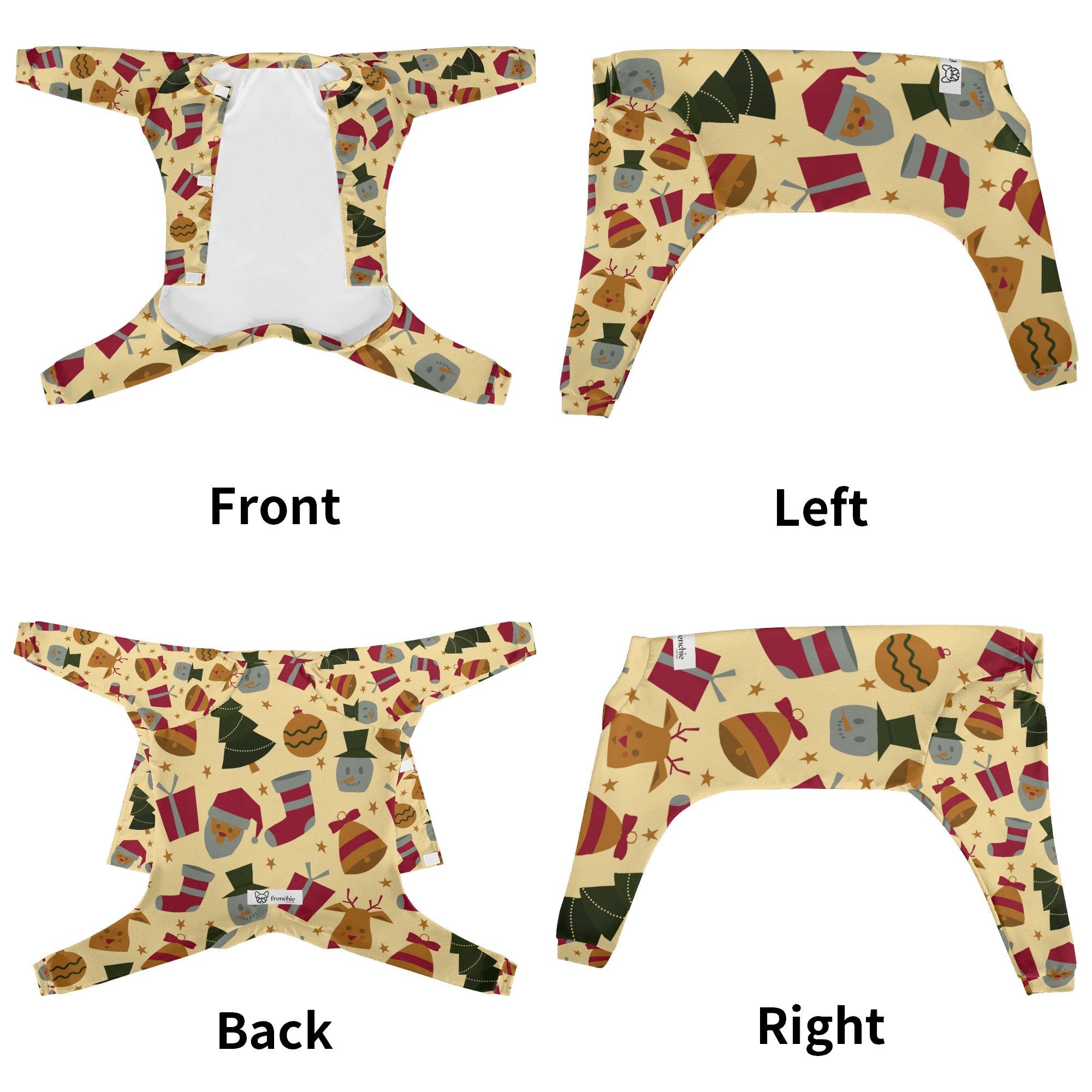 French Bulldog Christmas Matching Pajama Set For Frenchie Lovers Durable Dog Item