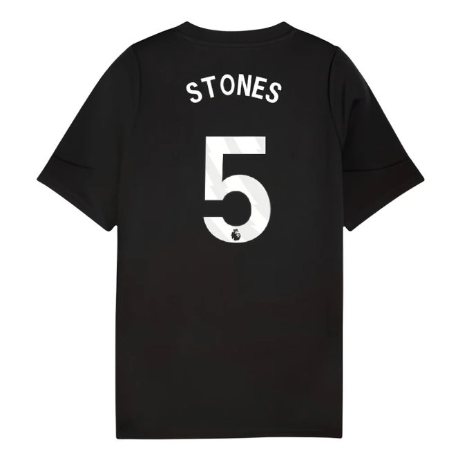 2025-2026 Man City Training Jersey (Black) - Kids (Stones 5)