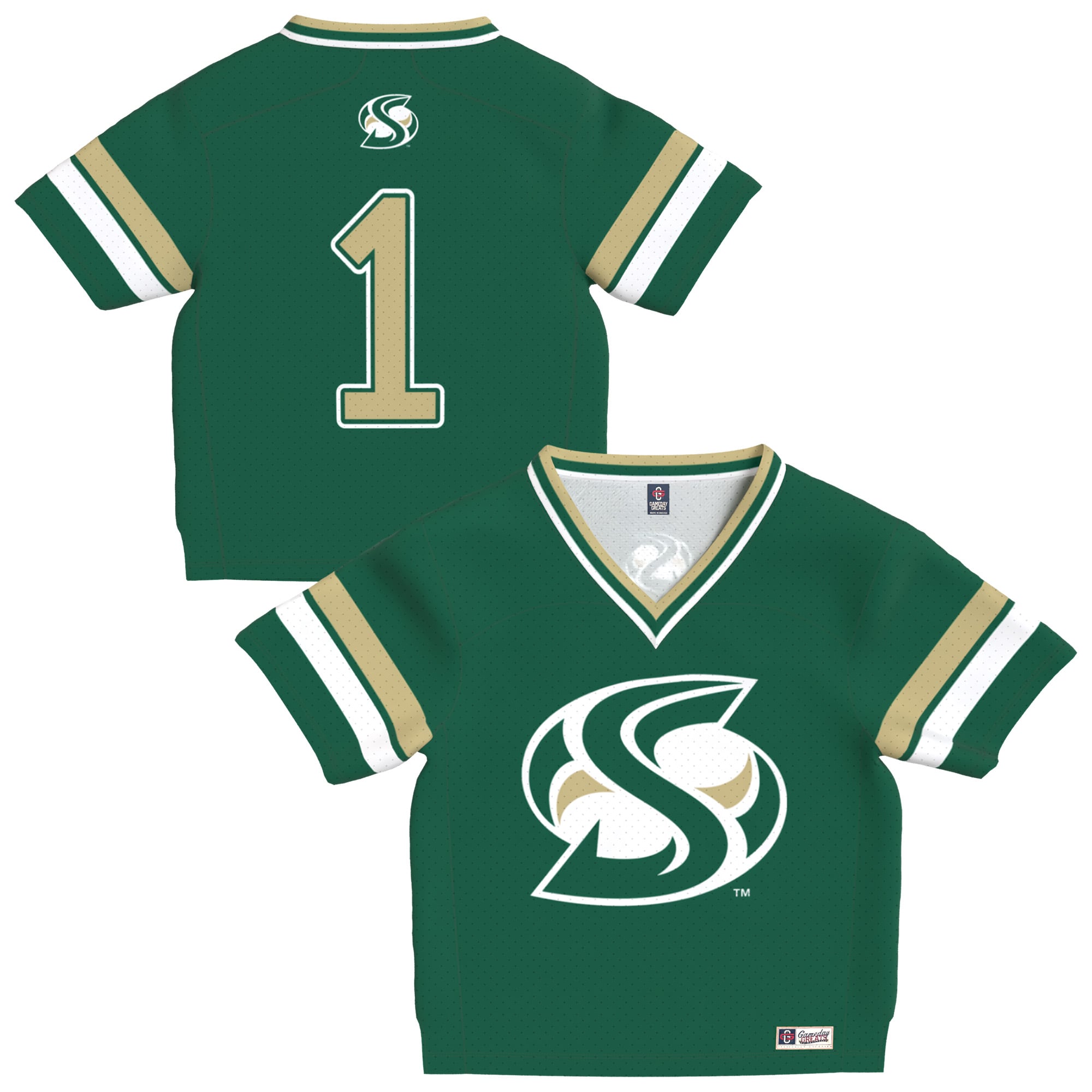 Toddler Green Sacramento State Hornets Lightweight Collegiate Football Fashion Jersey