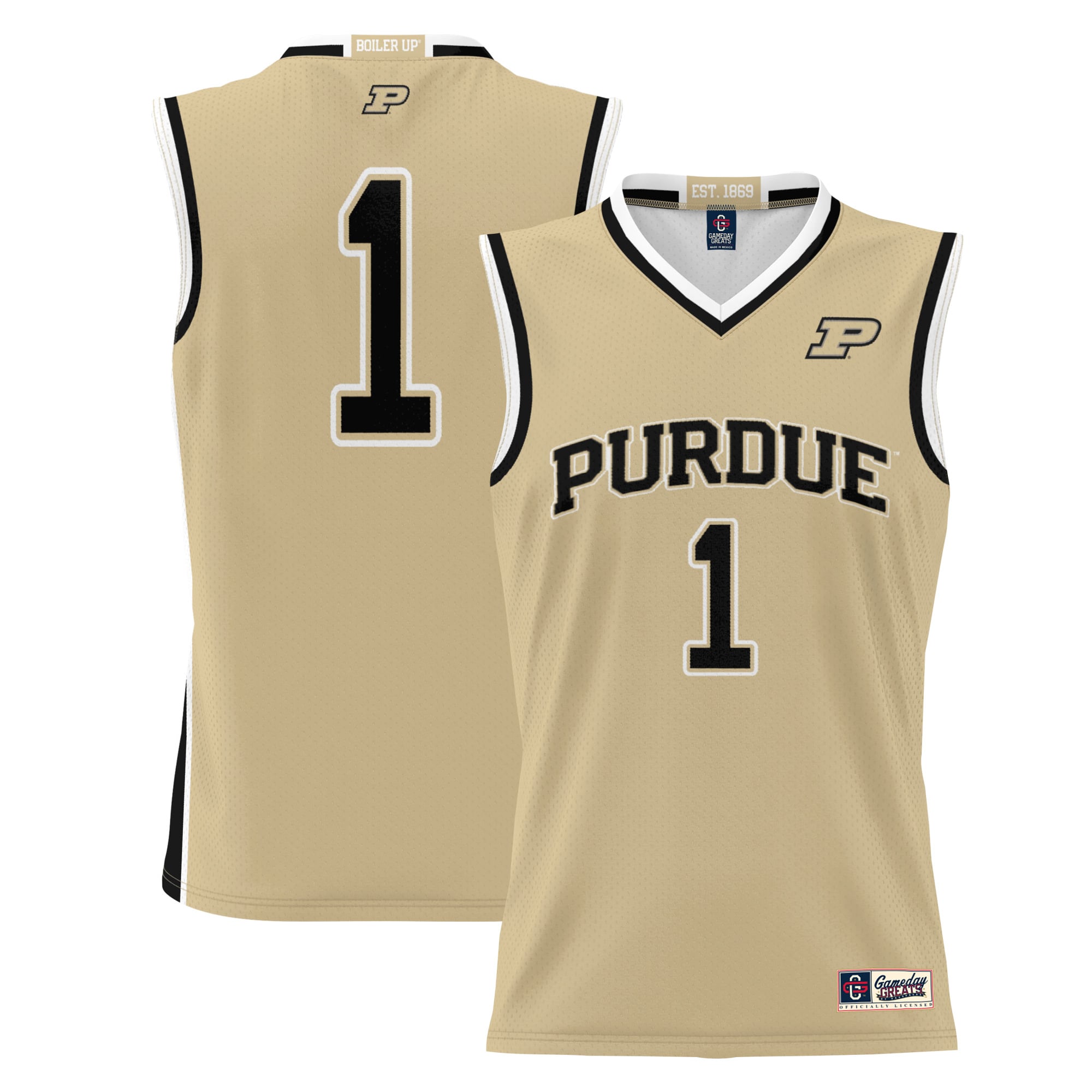 #1 Purdue Boilermakers GameDay Greats Youth Lightweight Basketball Jersey - Gold