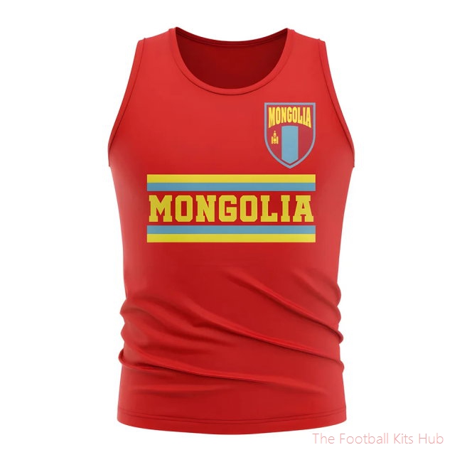 Mongolia Core Football Country Sleeveless Tee (Red)