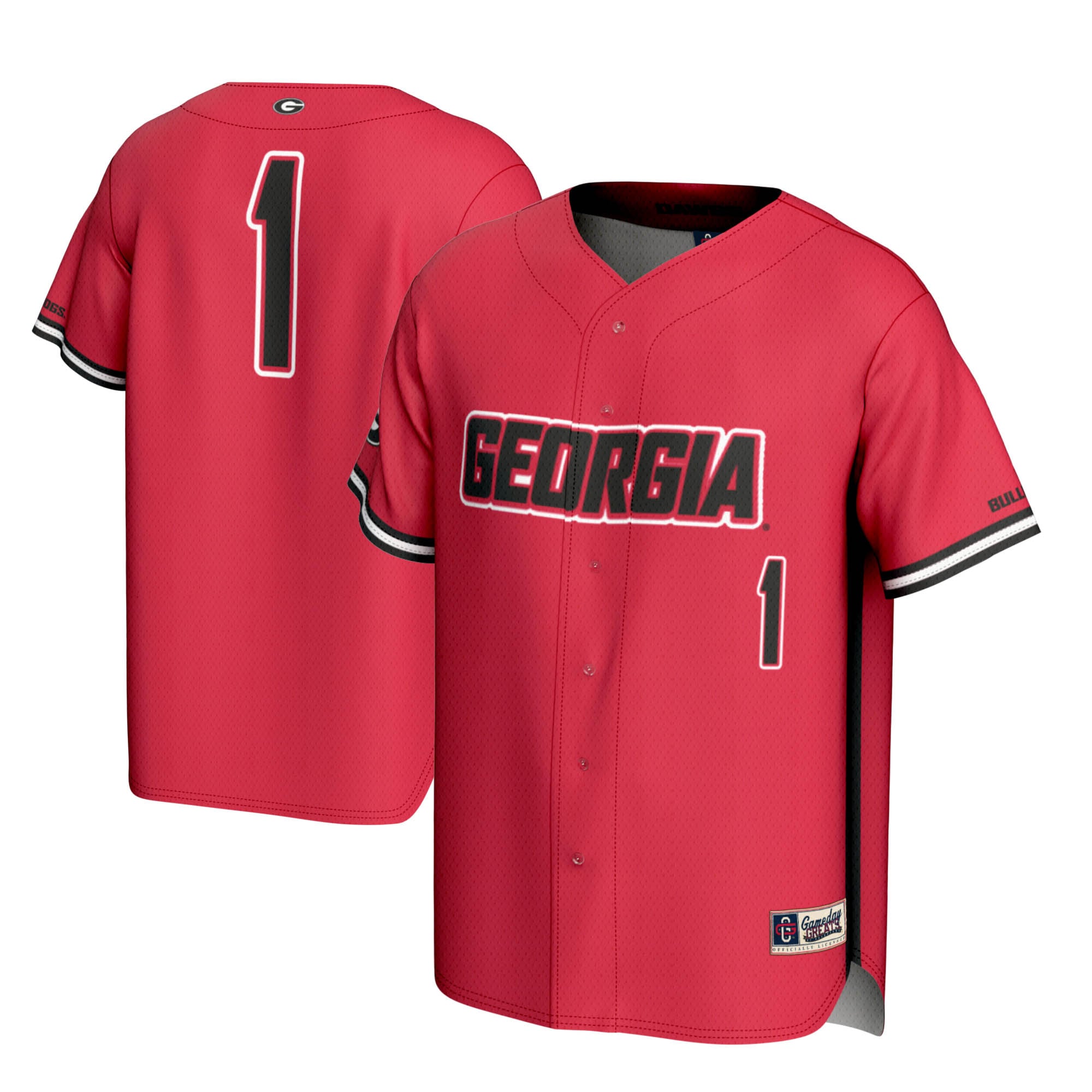 #1 Georgia Bulldogs GameDay Greats Youth Lightweight Baseball Jersey - Red