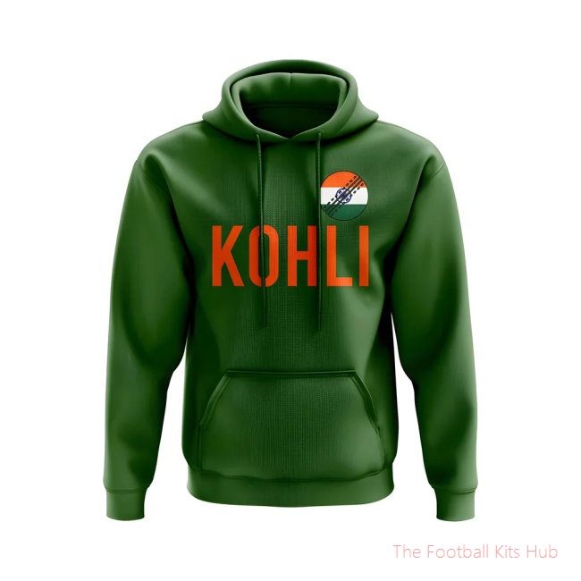 Virat Kholi India Name Hoody (Green)