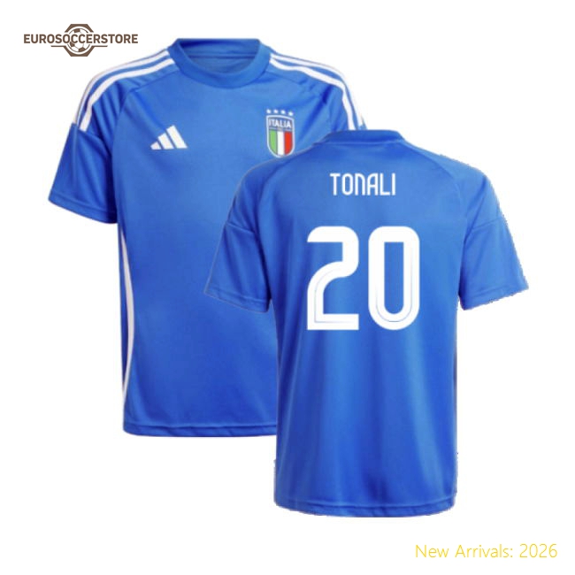 Italy Children 2024 Home Jersey Shirt Football Fan Supporter Match Day Essential