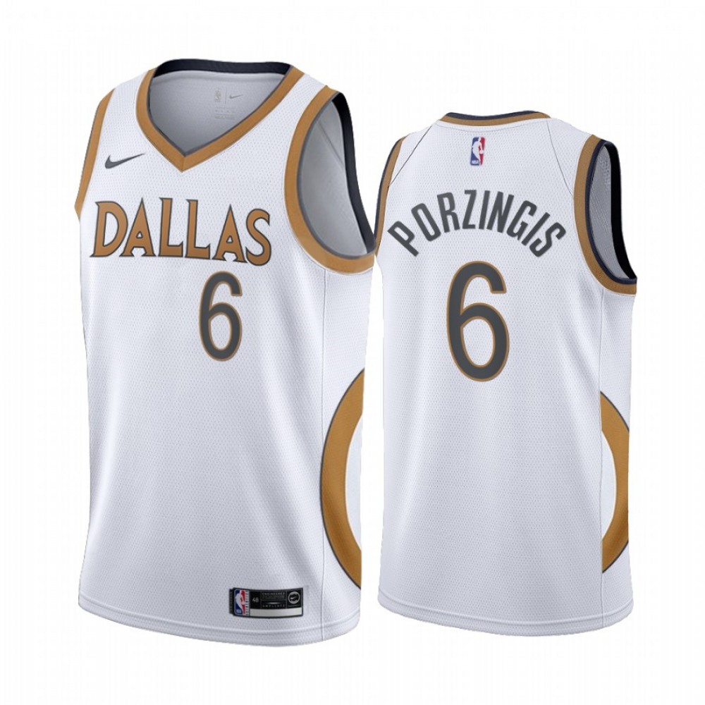 High-Quality Dallas Mavericks 6 White Jersey City Edition - Basketball Fan Gear