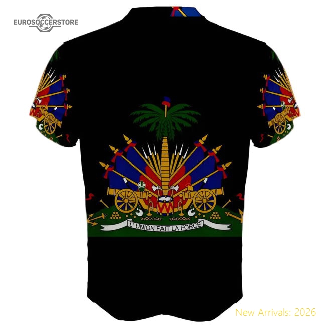 Haiti Coat Of Arms Sublimated Sports Supporter Kit Jersey