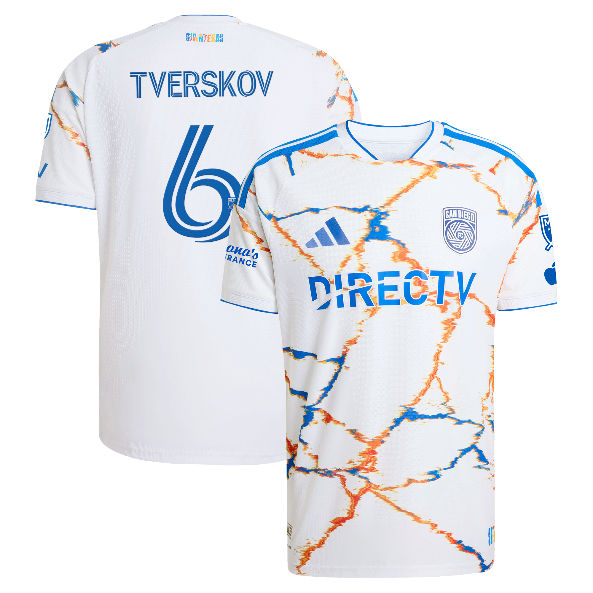 [SD] Jeppe Tverskov San Diego FC 2026 Unprecedented Unity Kit On-Field Authentic Patch Jersey - White