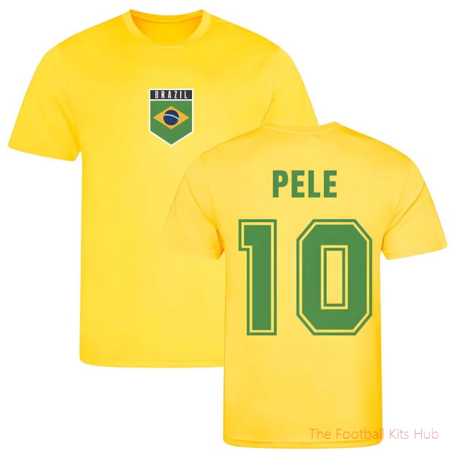 Men Pele Brazil Training Jersey (Yellow)