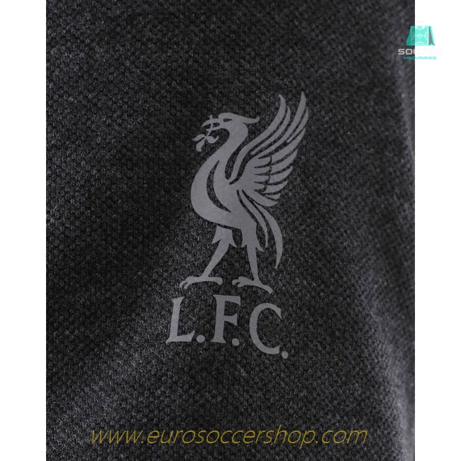 Liverpool FC Neon Panel Polo Mens Charcoal Small