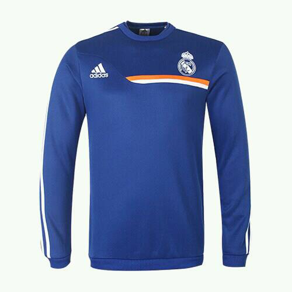 Performance Driven 13-14 Real Madrid Blue Long Sleeve Crew Sweatshirt