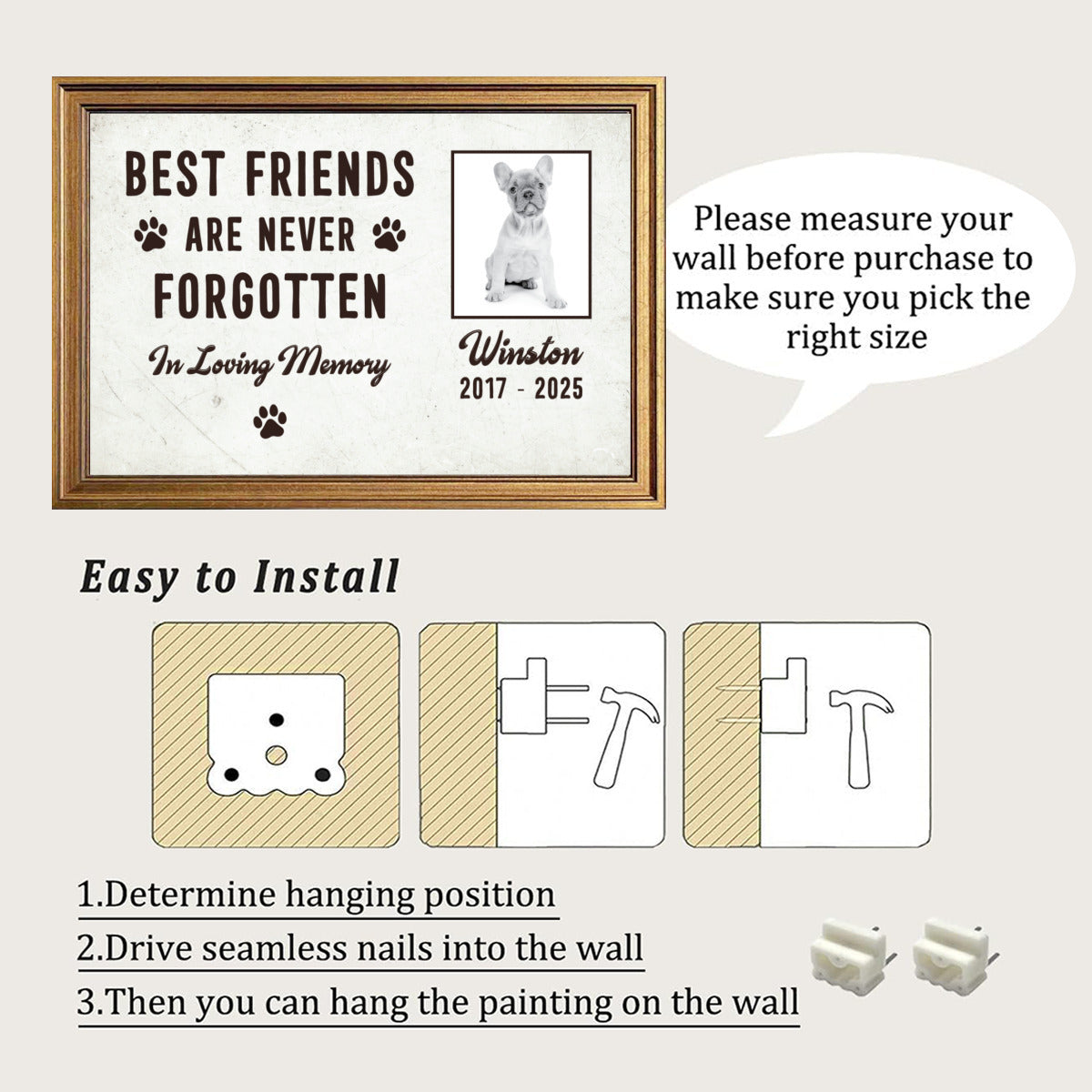 Bulldog Themed Personalized Framed Poster • Wall Decoration Everyday Use