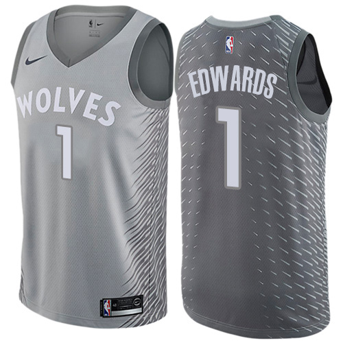 Premium Timberwolves #1 Anthony Edwards 2024 City NBA Swingman Jersey