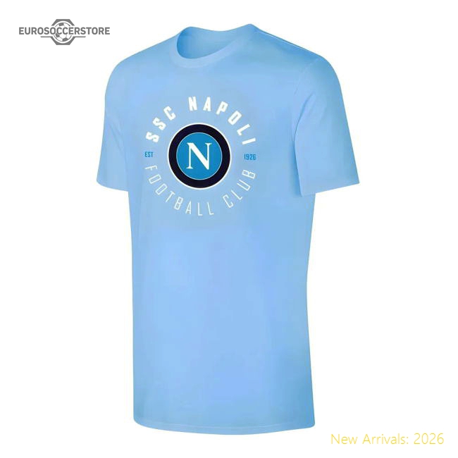\'Circle\' Napoli T-Shirt - Light Blue Match Replica For Serie A Fans