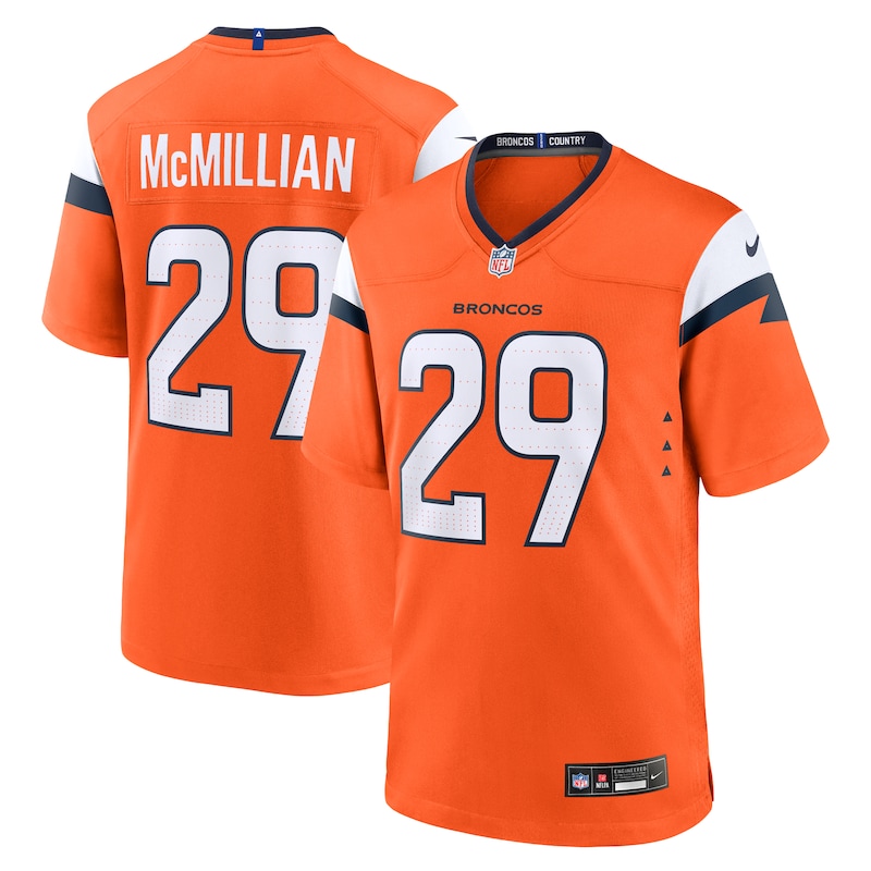 None JaQuan McMillian Champion DEN Broncos Top-Grade Jersey for NFL Fa