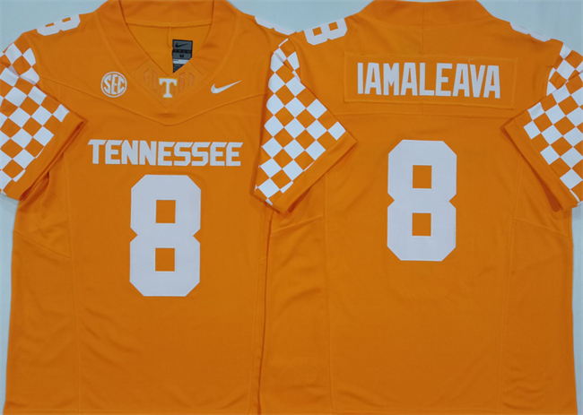 Men's None Orange 2024 breathable Nico Iamaleava #8 premium Jersey