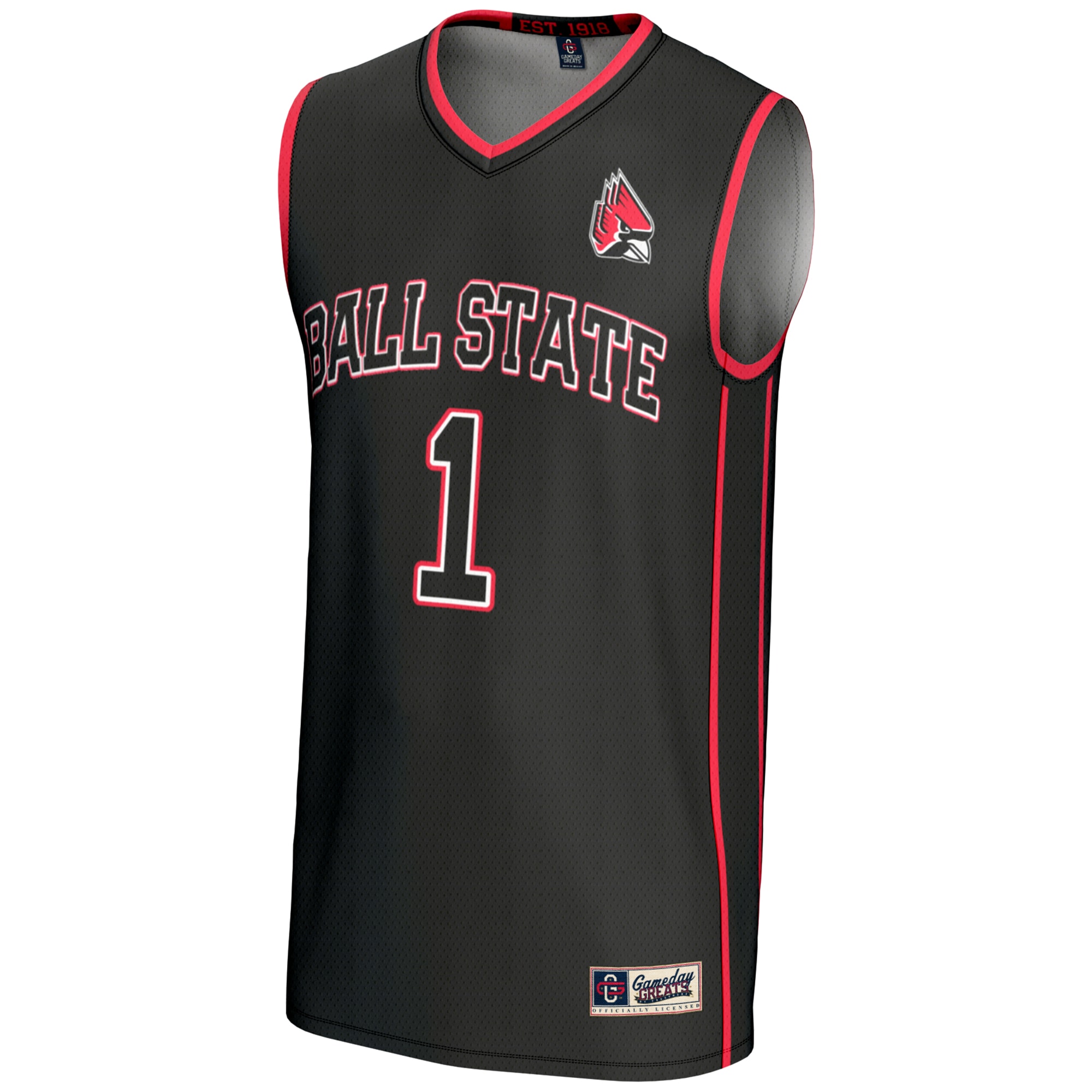 [NJP] Ball State Cardinals GameDay Greats Youth Lightweight Basketball Jersey - Black