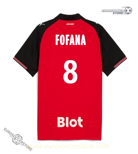 25-26 Season Rennais Home Jersey with FOFANA 8 Printing