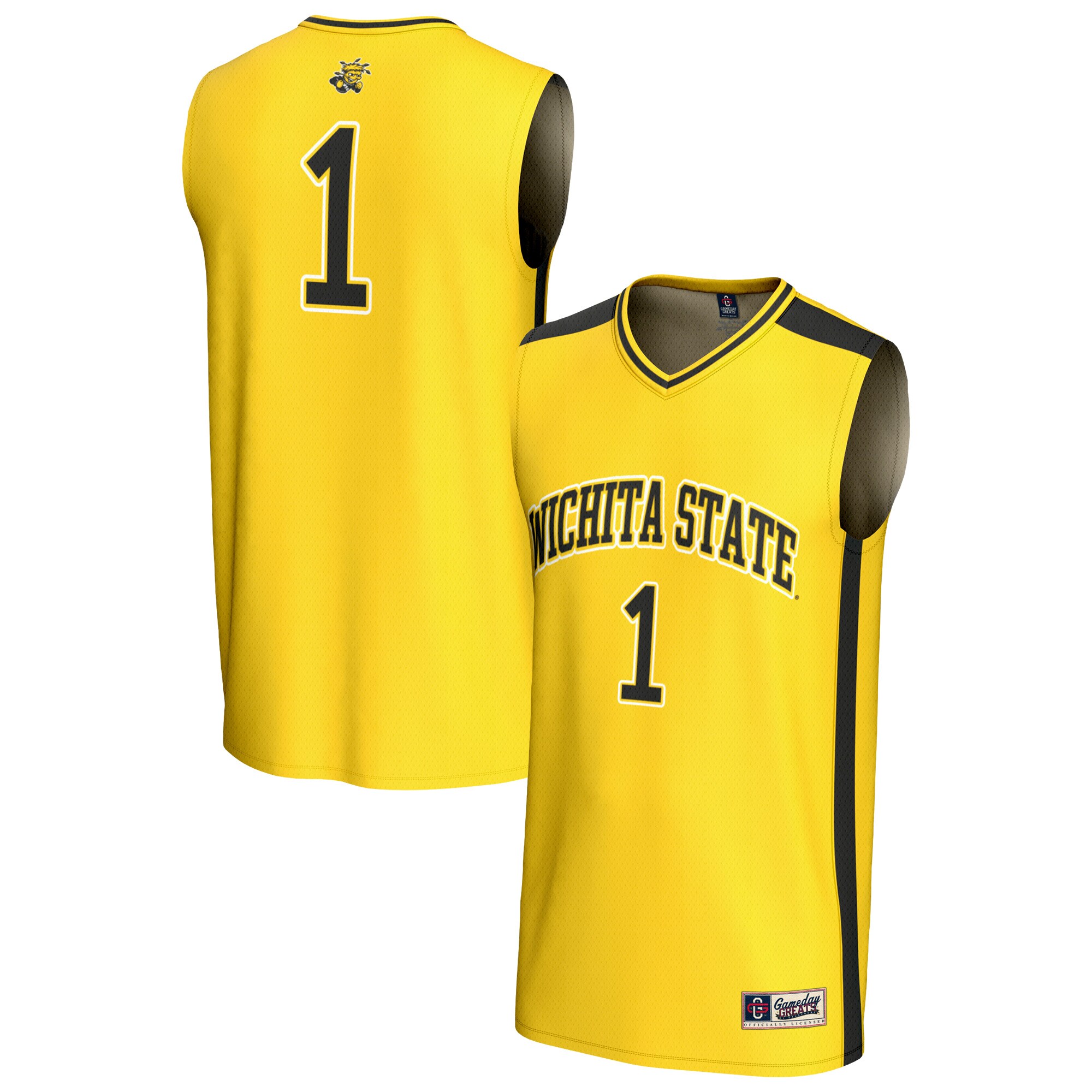 [DDG] Wichita State Shockers GameDay Greats Unisex Lightweight Basketball Fashion Jersey - Yellow