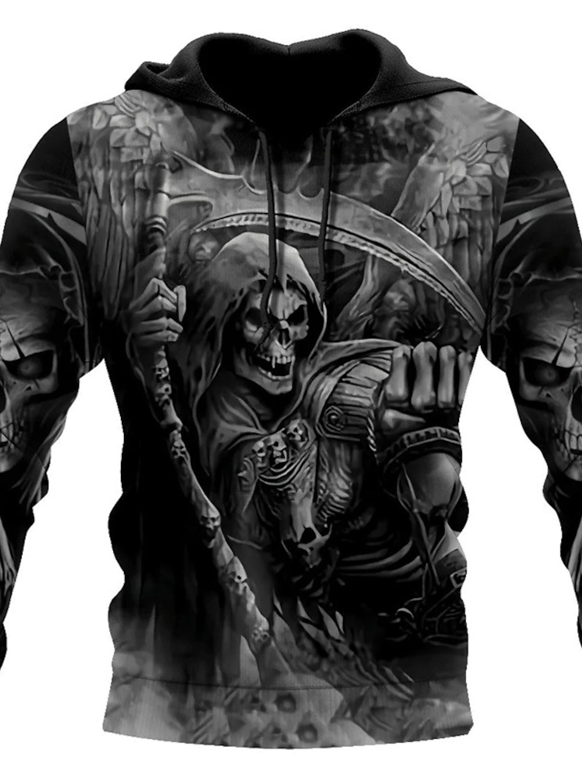 Men's Skull Graphic Prints Hoodie Hoodies Sweatshirt Streetwear