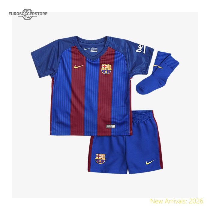 Kids Bar Fc Barcelona Youth Home Kit Durable Home Jersey 2016
