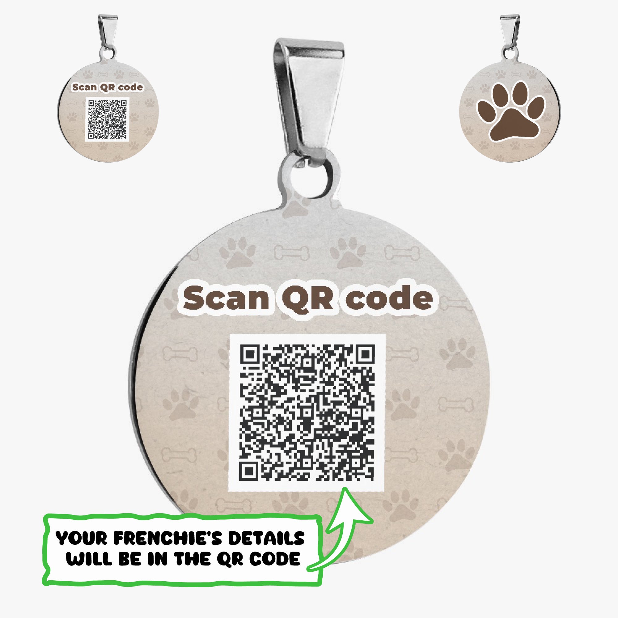 Custom Double-sided French Bulldog Tag Pet Gear | Non-slip Design