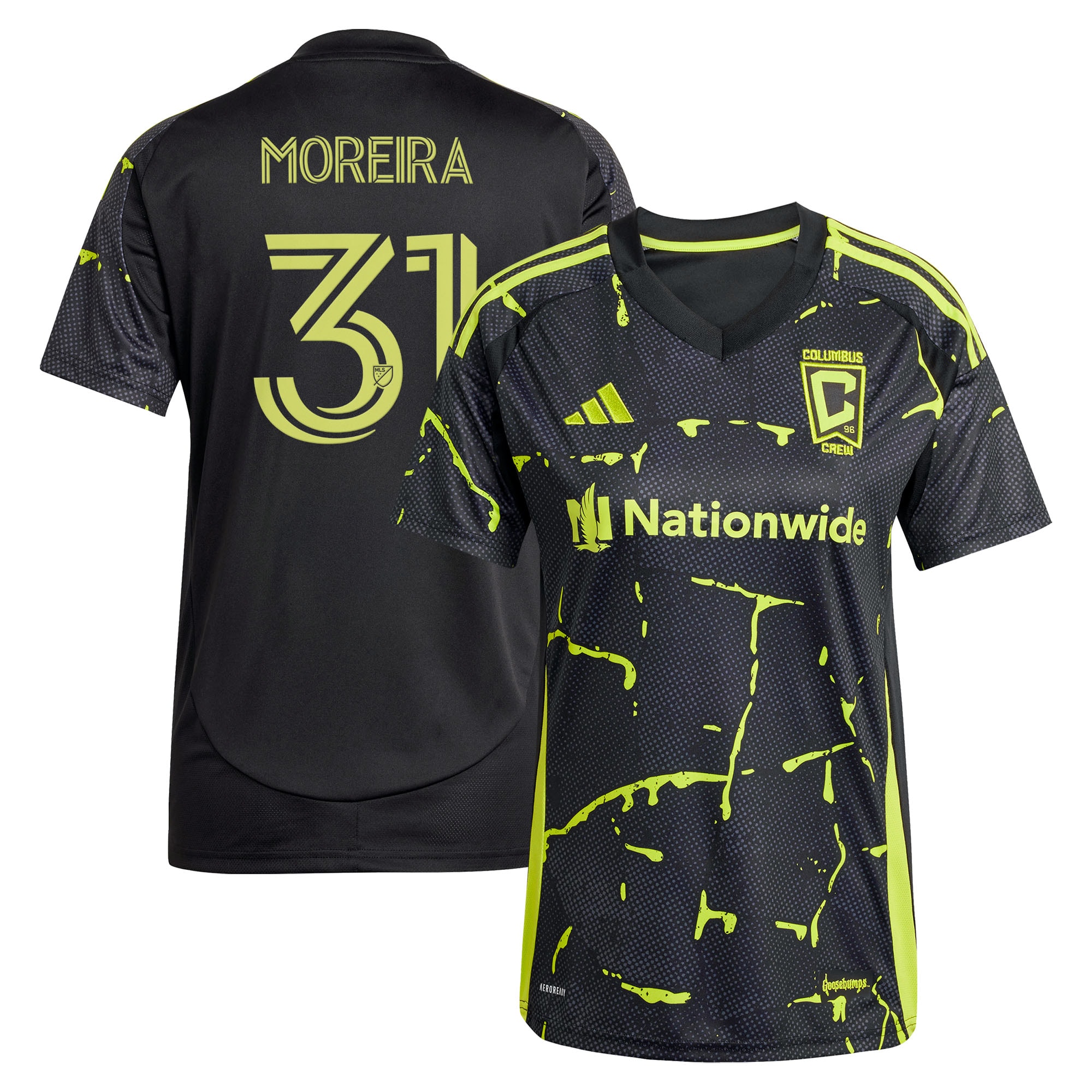 [JED] Steven Moreira Columbus Crew Women's 2025 The Goosebumps Kit Replica Jersey - Black