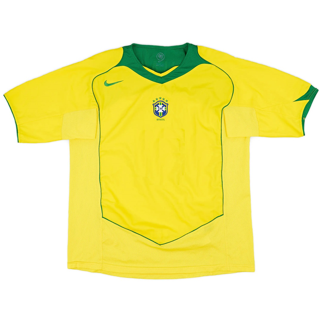 Professional 2006 BRAZIL RETRO HOME SHIRT - Official Replica 4196